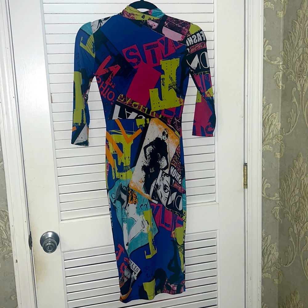 Abstract print dress